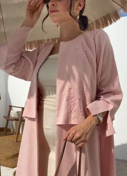 Modern Arabic Style Open Abaya – Premium Korean Nidha