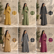 Women's Plaid Maxi Dress with Wide Sleeves | House of OG