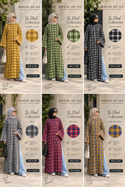 Women's Plaid Maxi Dress with Wide Sleeves | House of OG