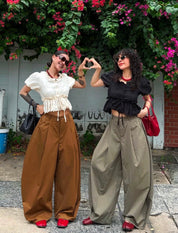 Premium Drawstring Top & Balloon Trouser Co-Ord Set