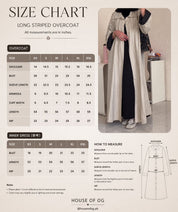 Elegant White & Black Striped Open Abaya | Long Overcoat Style
