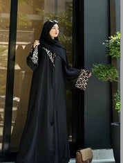 Leopard Luxe Open Abaya