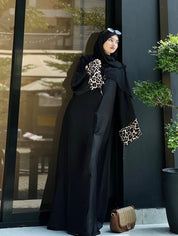 Leopard Luxe Open Abaya