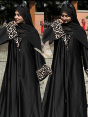 Leopard Luxe Open Abaya