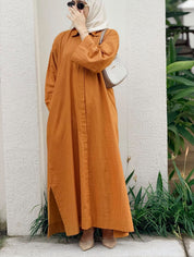 Elegant Irish Fabric Maxi Shirt for Women | House of OG