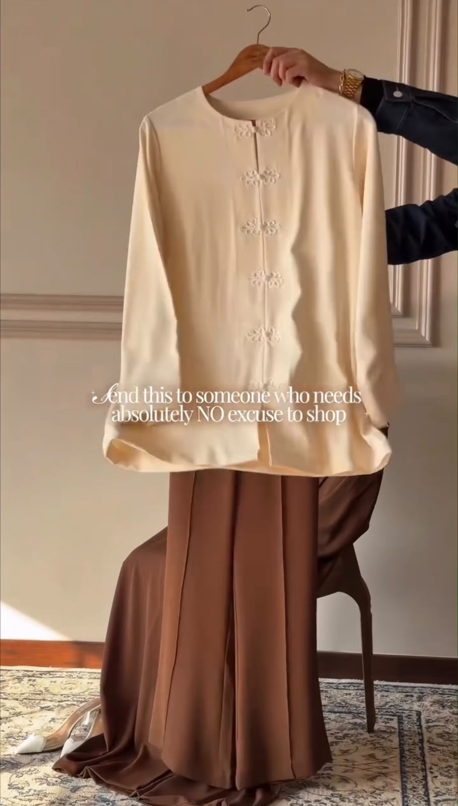 The Luxe Brown 3-Piece Set with Long Overcoat | House of OG
