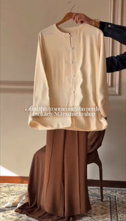 The Luxe Brown 3-Piece Set with Long Overcoat | House of OG