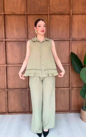 Premium Sleeveless Frill Co-Ord Set