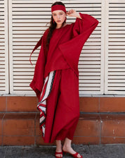 Maroon Asymmetric Co-Ord Set