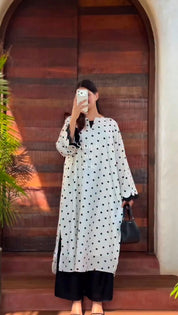 Polka Dot Shirt with Solid Trouser | 2 Piece Set