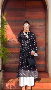 Polka Dot Shirt with Solid Trouser | 2 Piece Set