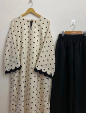 Polka Dot Shirt with Solid Trouser | 2 Piece Set