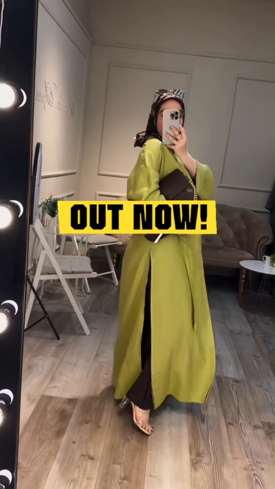 Modest Long Open Maxi Shirt with Full-Length Inner