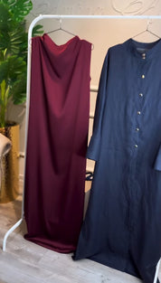 Modest Long Open Maxi Shirt with Full-Length Inner
