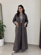 Modern Arabic Style Open Abaya – Premium Korean Nidha