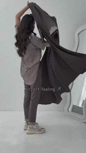 Modern Arabic Style Open Abaya – Premium Korean Nidha