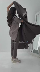 Modern Arabic Style Open Abaya – Premium Korean Nidha