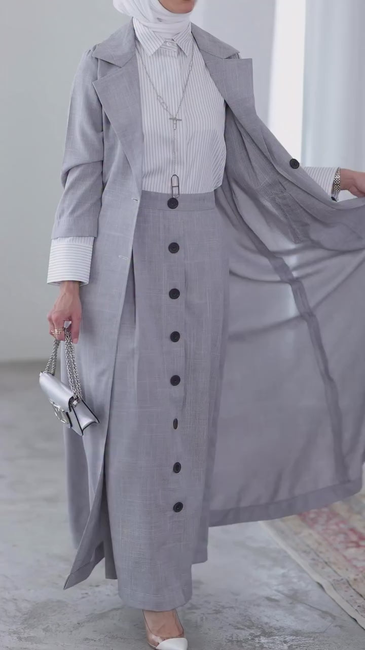Modern Arabic Style Open Abaya – Premium Korean Nidha