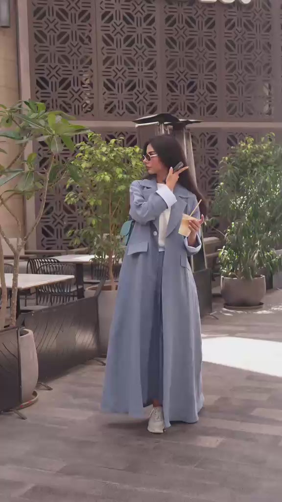 Modern Arabic Style Open Abaya – Premium Korean Nidha