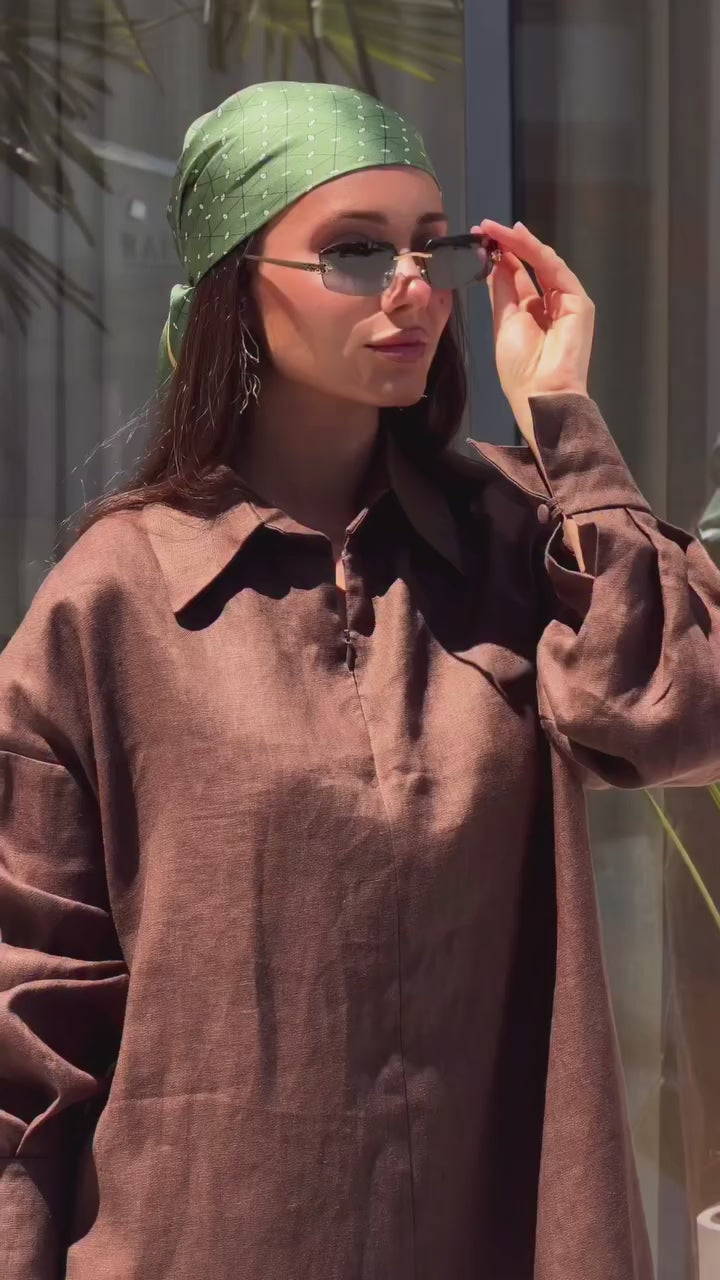 Premium Cotton Blend Maxi Shirt | Modest Maxi