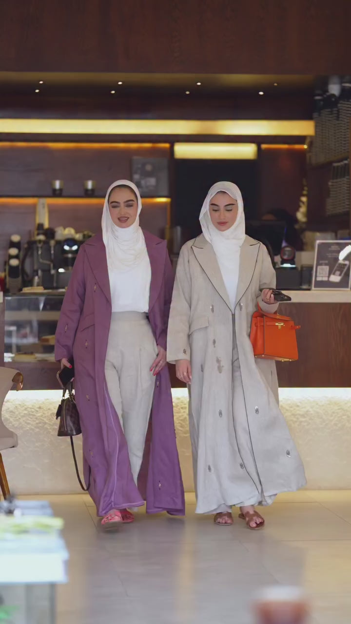 Modern Arabic Style Open Abaya – Premium Korean Nidha