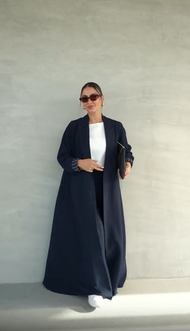 Modern Arabic Style Open Abaya – Premium Korean Nidha